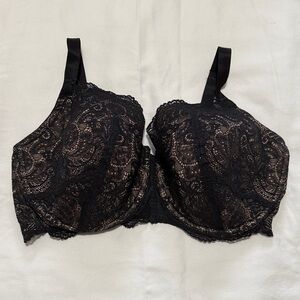 Third Love Elegant Black Lace Balconette Bra, 38G
